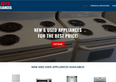 Appliances Website Design